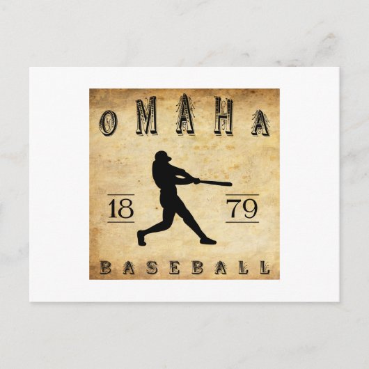 1879 Omaha Nebraska Baseball Postkarte (Vorderseite)