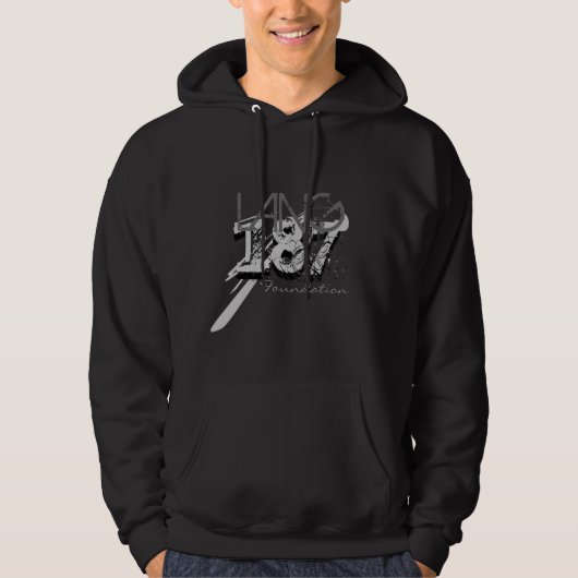 187, 187, 187, LANG HOODIE (Vorderseite)