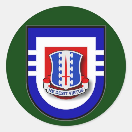 187. Infanterie-Regiment - 3d Battalion Flash Runder Aufkleber (Vorderseite)