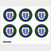 187. Infanterie-Regiment - 3d Battalion Flash Runder Aufkleber (Blatt)