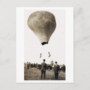 1880 Akrobaten im Heißluftballon Postkarte
