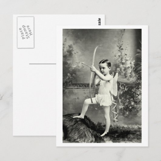 1880 Arbeitskupid Postkarte (Vorne/Hinten)