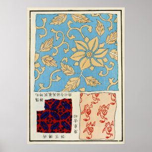 1880 Chinesische Brückenlandschaftskunst Poster