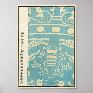 1880 Chinesisches Medaillon Arabesken-Druck Poster