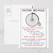 1880 Fahrradposter Postkarte (Vorne/Hinten)