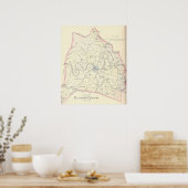 1880 Karte von Davidson Landkreis Tennessee Poster (Küche)