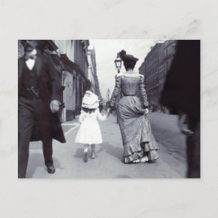 1880 Mutter + Tochter in Boston Postkarte