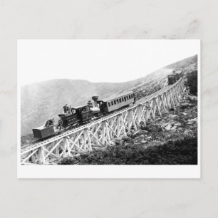 1880 Personenzüge am Arbeitsplatz Postkarte