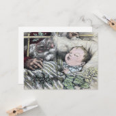 1880 Thomas Nast Harpers Weihnachtsmann und Baby Karte (Vorderseite/Rückseite Beispiel)