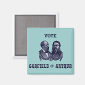 1880 Vote Garfield und Arthur, blau Magnet (Vorderseite/Rückseite)