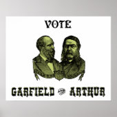 1880 Vote Garfield und Arthur, grün Poster (Vorne)