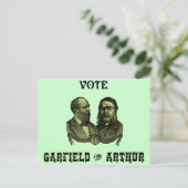 1880 Vote Garfield und Arthur, grün Postkarte (Stehend Vorderseite)