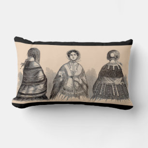 1880er viktorianische Schal Mode Druck Lendenkissen