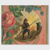 1880s Feuerwehrmann-Feuerwehrmann-Packpapier Geschenkpapier (Flach)