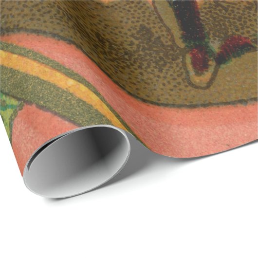 1880s Feuerwehrmann-Feuerwehrmann-Packpapier Geschenkpapier (Rolleneckpunkt)