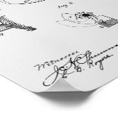 1881 Gun Revolver Patent Art Zeichnend Print Poster (Ecke)