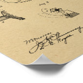 1881 Gun Revolver Patent Art Zeichnend Print Poster (Ecke)