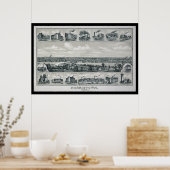 1881 Luftkarte Norristown PA Pennsylvania Poster (Küche)