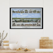 1881 Luftkarte Norristown PA Pennsylvania Poster (Küche)