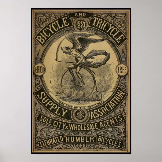 1881 Vintages Bicycle Magazine und Art Poster (Vorne)