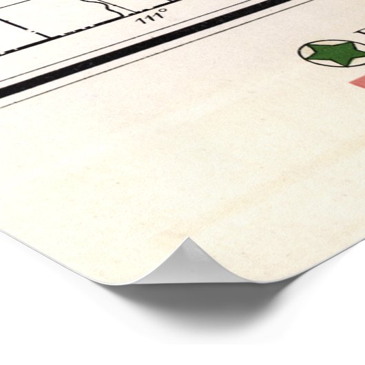 1881 YELLOWSTONE PARK MAP POSTER (Ecke)