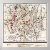1881 YELLOWSTONE PARK MAP POSTER (Vorne)