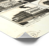 1882 Brockton, MA Birds Eye Panoramablick Karte Poster (Ecke)