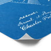 1882 Flugzeugpatentkunst Zeichnend Print Poster (Ecke)