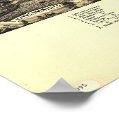 1882 Genfersee, WI Birds Augen Panoramablick Karte Poster (Ecke)