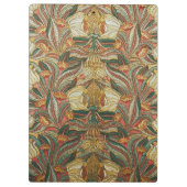 1882 Vintag große Blume & Blätter Golden Green Klemmbrett (Rückseite)