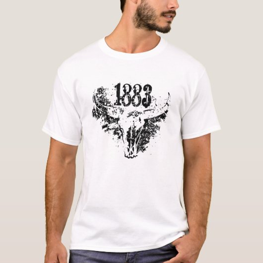 1883 Boho Kuh Skull T-Shirt (Vorderseite)
