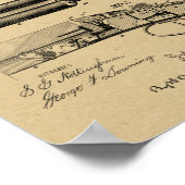 1883 Shotgun Patentkunst Zeichnend Print Poster (Ecke)