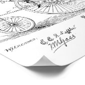 1883 Vintages Fahrrad-Patent Art Printwerbung Poster (Ecke)