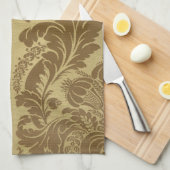 1883 Vintages, reichhaltiges Blumenband Brocade Da Geschirrtuch (Viertel Falte)