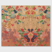 1884 Antike japanische Blume Lüftermuster Geschenkpapier (Flach)