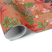 1884 Antike japanische Blume Lüftermuster Geschenkpapier (Rolleneckpunkt)