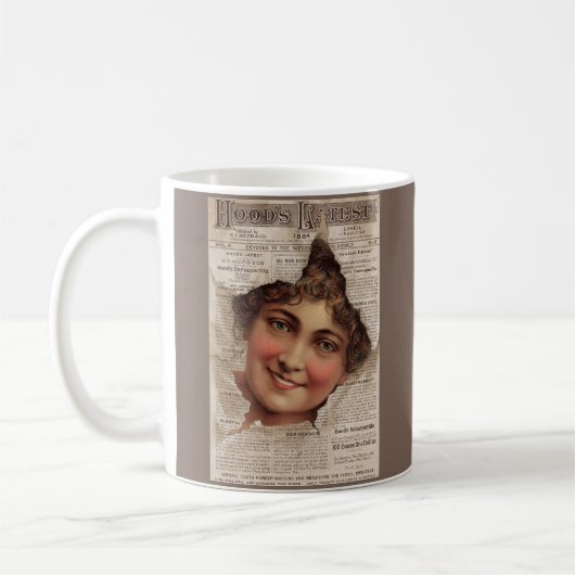 1884 Hood’s Tooth Powder-Karte Kaffeetasse (Links)