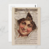 1884 Hood’s Tooth Powder-Karte Postkarte (Vorne/Hinten)