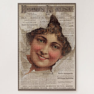 1884 Hood’s Tooth Powder-Karte Puzzle