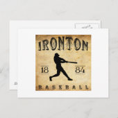 1884 Ironton Ohio Baseball Postkarte (Vorne/Hinten)