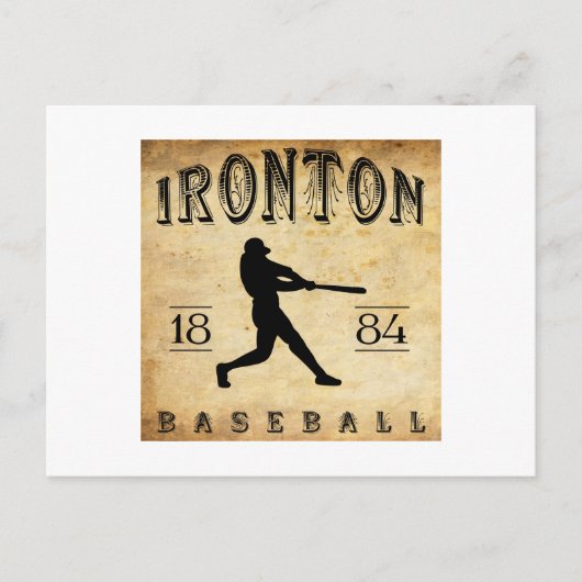 1884 Ironton Ohio Baseball Postkarte (Vorderseite)