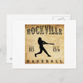 1884 Rockville Connecticut Baseball Postkarte (Vorne/Hinten)