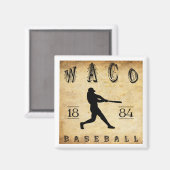 1884 Waco Texas Baseball Magnet (Vorderseite/Rückseite)