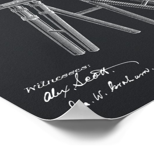 1885 Camera Patent Art Zeichnend Print Poster (Ecke)