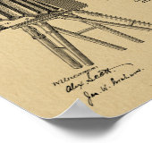 1885 Camera Patent Art Zeichnend Print Poster (Ecke)