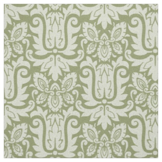 1885 Damask, Willow Green Stoff (Muster)