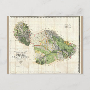 1885 De Witt Alexander Karte von Maui, Hawaii