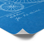 1885 Design für Fahrräder mit hohem Rad - Kunstdru Poster (Ecke)