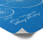 1885 Design für Fahrräder mit hohem Rad - Kunstdru Poster (Ecke)