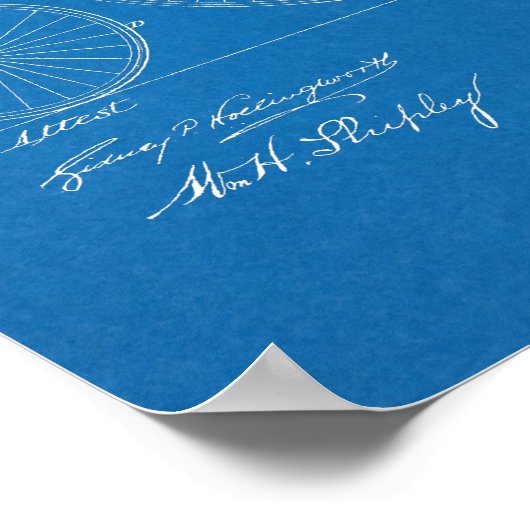 1885 Design für Fahrräder mit hohem Rad - Kunstdru Poster (Ecke)